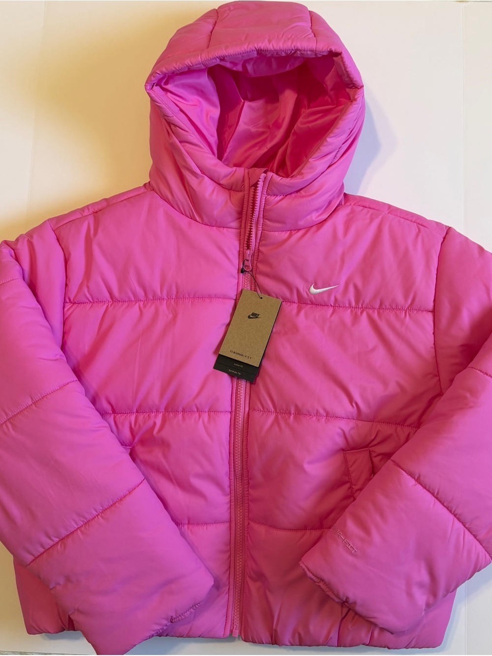 Nike Women’s Hot Pink Hooded Puffer Jacket